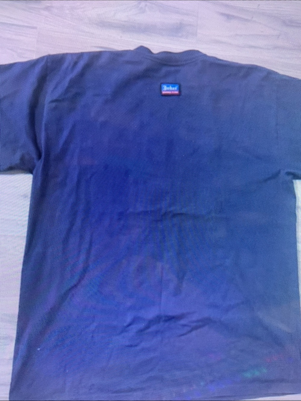 Dark Blue Graphic Tee with Center Logo - Picture 3 of 4